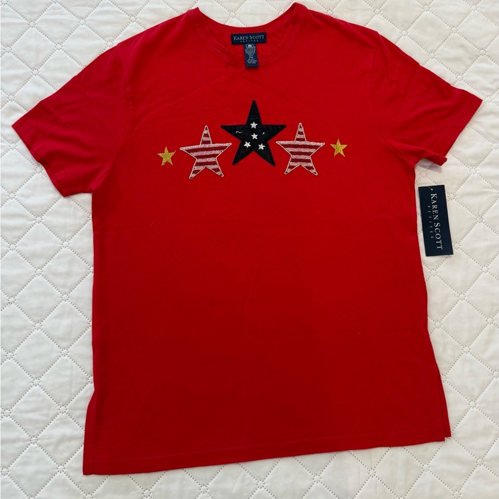 Women’s Vintage Patriotic Embroidered T-shirt
